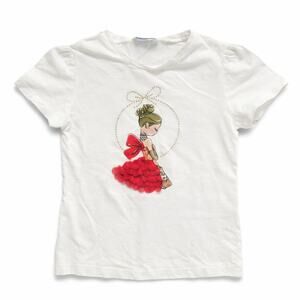 Mayoral Girls Ballerina Tutu Graphic Tee Size 9